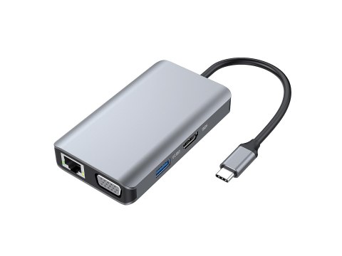 Conceptronic DONN21G stacja dokująca Przewodowa USB 3.2 Gen 1 (3.1 Gen 1) Type-C Szary