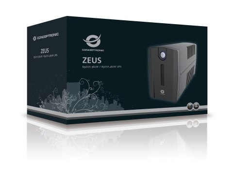 Conceptronic ZEUS02ES Zasilacz awaryjny UPS 850 VA 2 wyjścia AC Line-Interactive