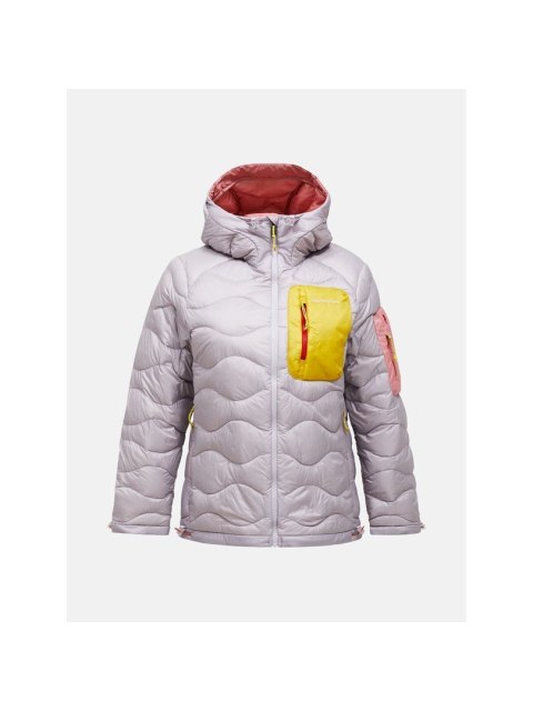 Kurtka damska puchowa PEAK PERFORMANCE W Helium Utility Down Hood Jacket kolor szary - S