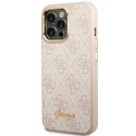 Guess GUHCP14LHG4SHP iPhone 14 Pro 6,1" różowy/pink hard case 4G Vintage Gold Logo