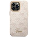 Guess GUHCP14LHG4SHP iPhone 14 Pro 6,1" różowy/pink hard case 4G Vintage Gold Logo