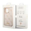 Guess GUHCP14LHG4SHP iPhone 14 Pro 6,1" różowy/pink hard case 4G Vintage Gold Logo