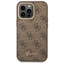 Guess GUHCP14LHG4SHW iPhone 14 Pro 6,1" brązowy/brown hard case 4G Vintage Gold Logo