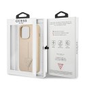 Guess GUHCP14LPSATLE iPhone 14 Pro 6,1" beżowy/beige hardcase SaffianoTriangle Logo