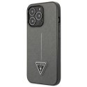 Guess GUHCP14LPSATLG iPhone 14 Pro 6,1" srebrny/silver hardcase SaffianoTriangle Logo