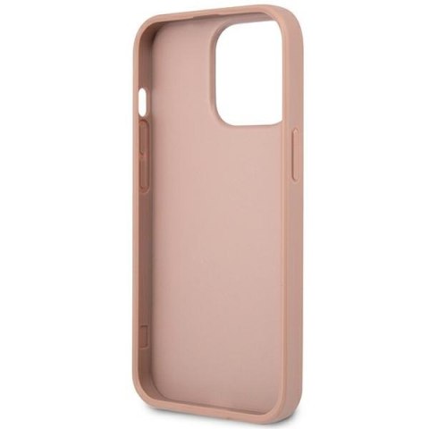 Guess GUHCP14LPSATLP iPhone 14 Pro 6,1" różowy/pink hardcase SaffianoTriangle Logo