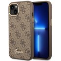 Guess GUHCP14MHG4SHW iPhone 14 Plus 6,7" brązowy/brown hard case 4G Vintage Gold Logo