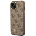 Guess GUHCP14MHG4SHW iPhone 14 Plus 6,7" brązowy/brown hard case 4G Vintage Gold Logo