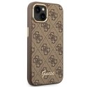 Guess GUHCP14MHG4SHW iPhone 14 Plus 6,7" brązowy/brown hard case 4G Vintage Gold Logo