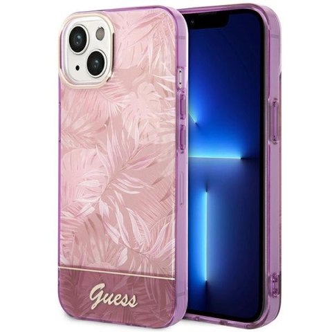 Guess GUHCP14MHGJGHP iPhone 14 Plus 6,7" różowy/pink hardcase Jungle Collection