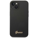 Guess GUHCP14MSLSMK iPhone 14 Plus 6,7" czarny/black hard case Silicone Vintage Gold Logo