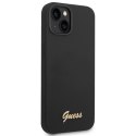 Guess GUHCP14MSLSMK iPhone 14 Plus 6,7" czarny/black hard case Silicone Vintage Gold Logo