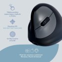 Ergonomiczna mysz R-Go Pele HE lewa Bluetooth sidabrina
