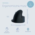 Ergonomiczna mysz R-Go Pele HE lewa Bluetooth sidabrina