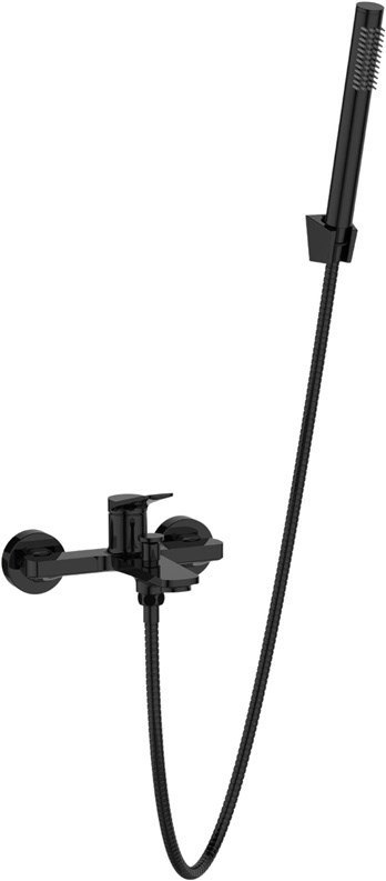 BATH MIXER NESTOS WITH SHOWER SET BLACK