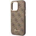 Guess GUHCP14XHG4SHW iPhone 14 Pro Max 6,7" brązowy/brown hard case 4G Vintage Gold Logo