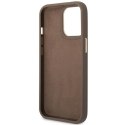 Guess GUHCP14XHG4SHW iPhone 14 Pro Max 6,7" brązowy/brown hard case 4G Vintage Gold Logo