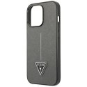 Guess GUHCP14XPSATLG iPhone 14 Pro Max 6,7" srebrny/silver hardcase SaffianoTriangle Logo