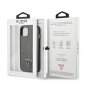 Guess GUHCP14SPSATLG iPhone 14 6,1" srebrny/silver hardcase SaffianoTriangle Logo