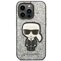 Karl Lagerfeld KLHCP14LGFKPG iPhone 14 Pro 6,1" hardcase srebrny/silver Glitter Flakes Ikonik