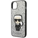 Karl Lagerfeld KLHCP14MGFKPG iPhone 14 Plus 6,7" hardcase srebrny/silver Glitter Flakes Ikonik