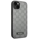 Karl Lagerfeld KLHCP14MSAKLHPG iPhone 14 Plus 6,7" hardcase szary/grey Saffiano Mono Metal Logo