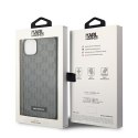 Karl Lagerfeld KLHCP14MSAKLHPG iPhone 14 Plus 6,7" hardcase szary/grey Saffiano Mono Metal Logo