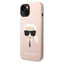 Karl Lagerfeld KLHCP14MSLKHLP iPhone 14 Plus 6,7" hardcase różowy/pink Silicone Karl`s Head