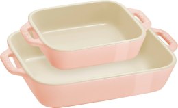 STAUB COOKING Zestaw 2 półmisków prostokątnych, jasnoróżowy
