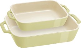 STAUB COOKING Zestaw 2 półmisków prostokątnych, jasnozielony