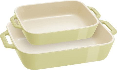 STAUB COOKING Zestaw 2 półmisków prostokątnych, jasnozielony