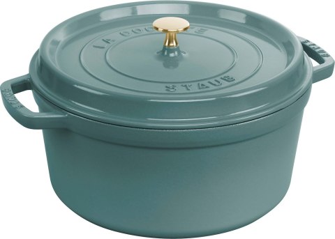 STAUB LA COCOTTE Garnek żeliwny okrągły 2.2 ltr, eukaliptusowy