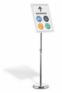 Durable 479923 Uchwyt na znak i stojak informacyjny A3 Aluminium, Plastik, Stal Srebrny