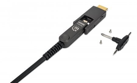 Manhattan 355544 kabel HDMI 70 m HDMI Typu A (Standard) HDMI Typu D (Micro) Czarny