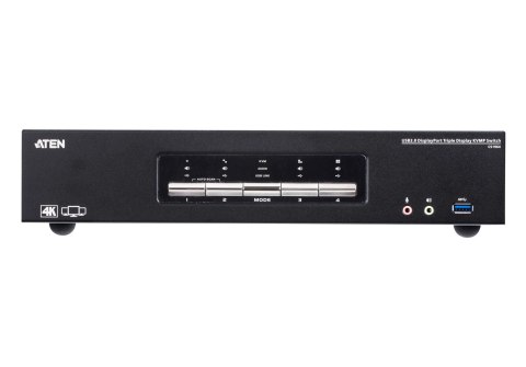 ATEN Przełącznik KVM Switch 4P USB3.0 4K DP Triple View KVMP S