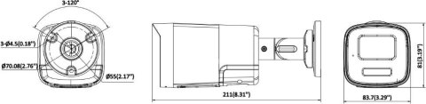 Kamera IP Hikvision DS-2CD1T47G3H-LIUF/SRB(2.8mm)