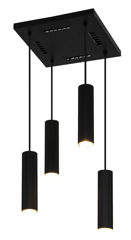 Lampa wisząca ICEL 4xGU10 czarna matowa