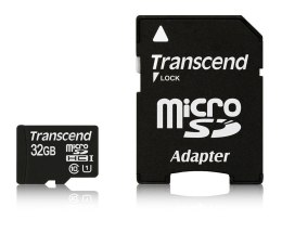 SD microSD Card 32GB Transcend SDHC UHS1 w/adapter