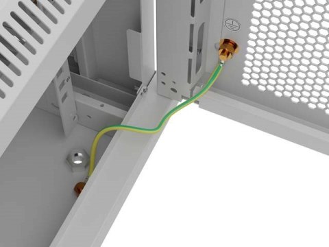 LANBERG SZAFA INSTALACYJNA RACK WISZĄCA 19" 9U 600X600 SZARA DRZWI PERFOROWANE (FLAT PACK)