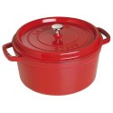 Garnek żeliwny okrągły STAUB 40509-852-0 - czerwony 6.7 ltr