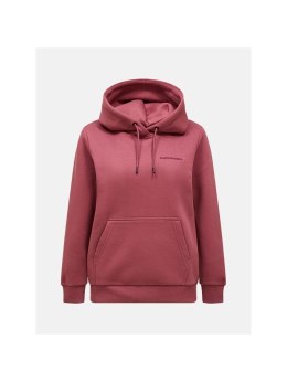 Bluza damska PEAK PERFORMANCE W Original Small Logo Hood kolor czerwony - S
