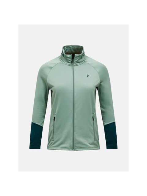 Bluza damska PEAK PERFORMANCE W Rider Essentials Midlayer Zip Jacket kolor zielony - M