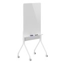Mobilna tablica suchościeralna Ergo Office, orientacja pionowa, biała, jednostronna, z półką, wymiary tablicy 1190x790mm, ER-305