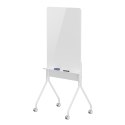 Mobilna tablica suchościeralna Ergo Office, orientacja pionowa, biała, jednostronna, z półką, wymiary tablicy 1190x790mm, ER-305