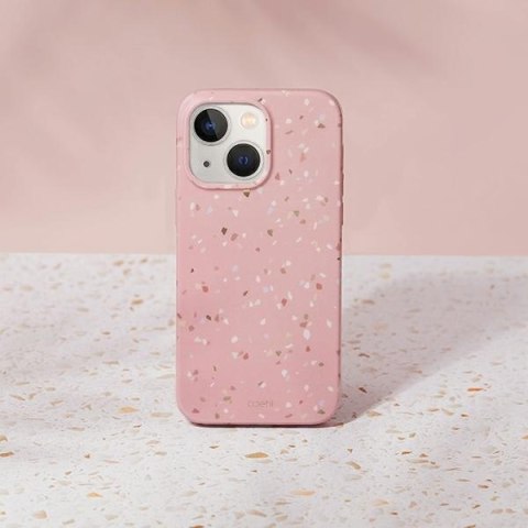 UNIQ etui Coehl Terrazzo iPhone 14 Plus 6,7" różowy/coral pink