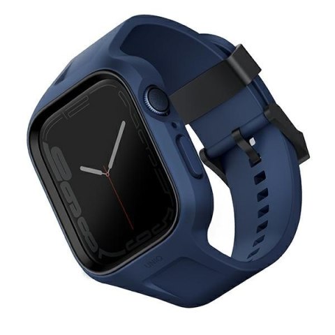 UNIQ pasek Monos 2in1 Apple Watch Strap + Case Series 4/5/6/7/8/SE 44/45mm. niebieski/marine blue