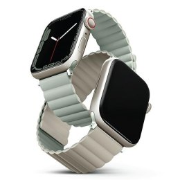 UNIQ pasek Revix Apple Watch Series 4/5/6/7/8/SE/SE2 38/40/41mm. Reversible Magnetic zielony-beżowy/sage-beige