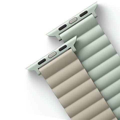 UNIQ pasek Revix Apple Watch Series 4/5/6/7/8/SE/SE2 38/40/41mm. Reversible Magnetic zielony-beżowy/sage-beige