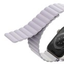 UNIQ pasek Revix Apple Watch Series 4/5/6/7/8/SE/SE2/Ultra 42/44/45mm. Reversible Magnetic lilak-biały/lilac-white