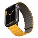 UNIQ pasek Revix Apple Watch Series 4/5/6/7/8/SE/SE2/Ultra 42/44/45mm. Reversible Magnetic musztardowy-khaki/mustard-khaki